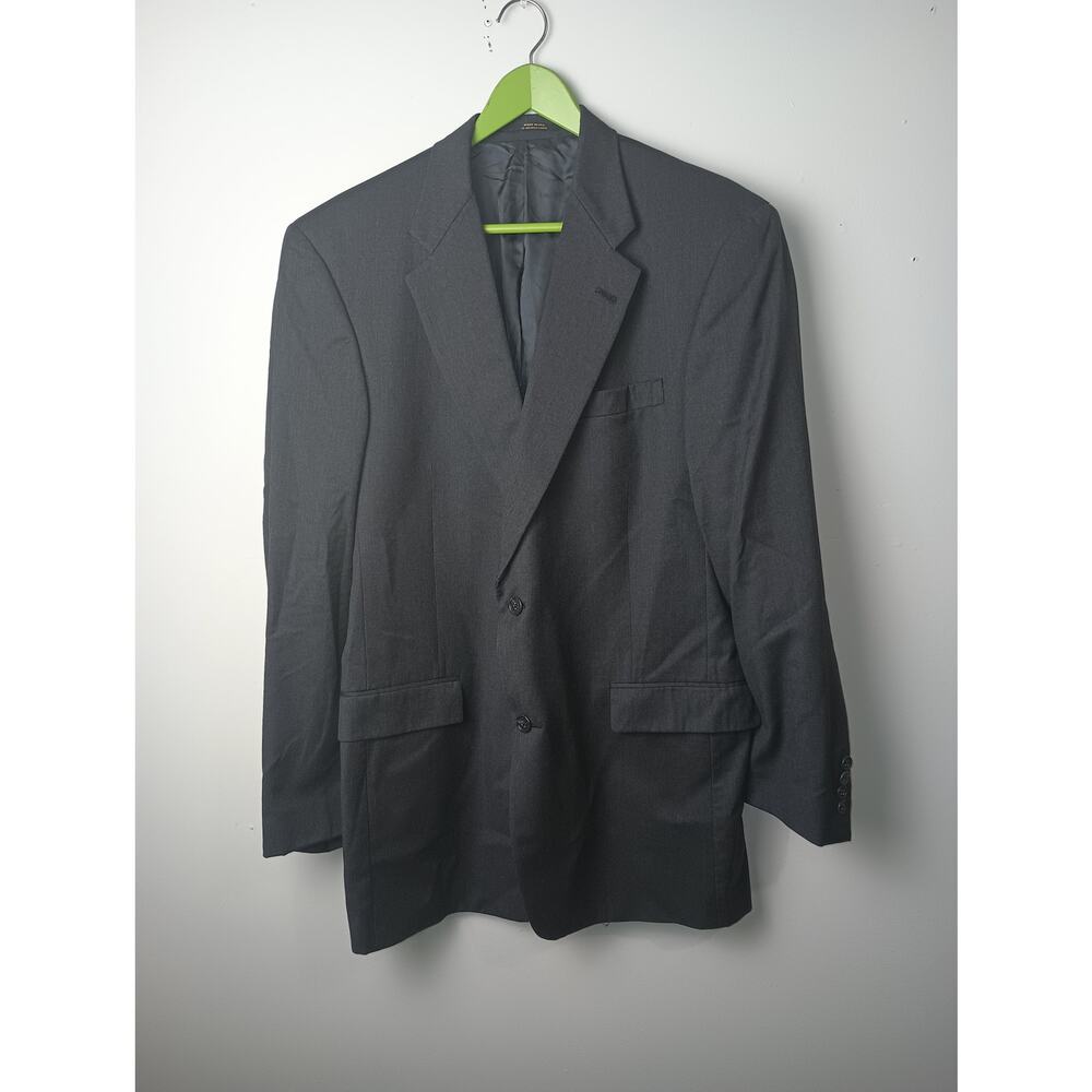 HART SCHAFFNER MARX Gold Trumpeter Mens 42L Black Blazer Sport Coat Suit Jacket